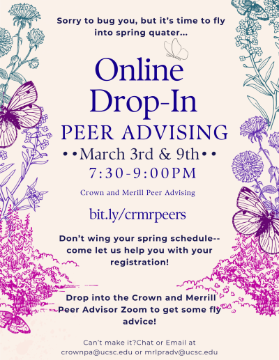 Peer Drop-in spring 2026 registration